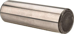 Made in USA - 5/8" Diam x 2" Pin Length Grade 8 Alloy Steel Standard Dowel Pin - Bright Finish, C 47-58 & C 60 (Surface) Hardness, 46,000 Lb (Single Shear), 92,000 Lb (Double Shear) Breaking Strength, 1 Beveled & 1 Rounded End - USA Tool & Supply