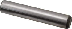 Made in USA - 3/4" Diam x 4" Pin Length Grade 8 Alloy Steel Standard Dowel Pin - Bright Finish, C 47-58 & C 60 (Surface) Hardness, 132,400 Lb (Double Shear), 66,200 Lb (Single Shear) Breaking Strength, 1 Beveled & 1 Rounded End - USA Tool & Supply