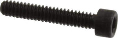 Made in USA - #10-24 UNC Hex Socket Drive, Socket Cap Screw - Alloy Steel, Black Oxide Finish, Partially Threaded, 1-1/8" Length Under Head - USA Tool & Supply