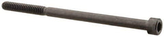 Made in USA - #10-24 UNC Hex Socket Drive, Socket Cap Screw - Alloy Steel, Black Oxide Finish, Partially Threaded, 3-1/4" Length Under Head - USA Tool & Supply