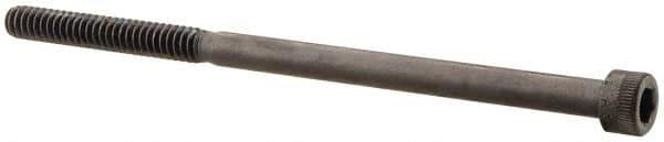 Made in USA - #10-24 UNC Hex Socket Drive, Socket Cap Screw - Alloy Steel, Black Oxide Finish, Partially Threaded, 3-1/2" Length Under Head - USA Tool & Supply