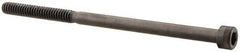 Made in USA - #10-24 UNC Hex Socket Drive, Socket Cap Screw - Alloy Steel, Black Oxide Finish, Partially Threaded, 3-1/2" Length Under Head - USA Tool & Supply