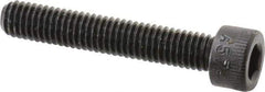 Made in USA - #10-32 UNF Hex Socket Drive, Socket Cap Screw - Alloy Steel, Black Oxide Finish, Partially Threaded, 1-1/8" Length Under Head - USA Tool & Supply