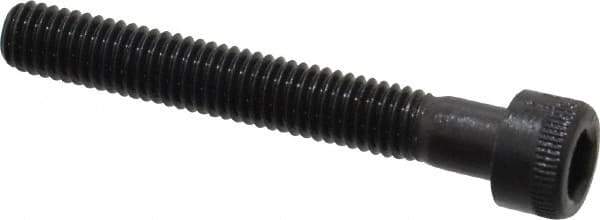 Made in USA - #10-32 UNF Hex Socket Drive, Socket Cap Screw - Alloy Steel, Black Oxide Finish, Partially Threaded, 1-3/8" Length Under Head - USA Tool & Supply