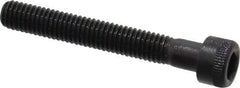 Made in USA - #10-32 UNF Hex Socket Drive, Socket Cap Screw - Alloy Steel, Black Oxide Finish, Partially Threaded, 1-3/8" Length Under Head - USA Tool & Supply