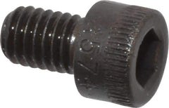 Made in USA - #10-32 UNF Hex Socket Drive, Socket Cap Screw - Alloy Steel, Black Oxide Finish, Fully Threaded, 5/16" Length Under Head - USA Tool & Supply