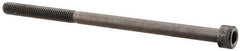 Made in USA - #10-32 UNF Hex Socket Drive, Socket Cap Screw - Alloy Steel, Black Oxide Finish, Partially Threaded, 3-1/2" Length Under Head - USA Tool & Supply