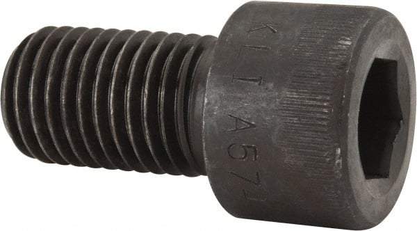 Made in USA - 1-8 UNC Hex Socket Drive, Socket Cap Screw - Alloy Steel, Black Oxide Finish, Fully Threaded, 1-3/4" Length Under Head - USA Tool & Supply