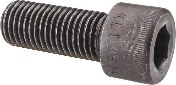 Made in USA - 1-8 UNC Hex Socket Drive, Socket Cap Screw - Alloy Steel, Black Oxide Finish, Fully Threaded, 2-1/2" Length Under Head - USA Tool & Supply