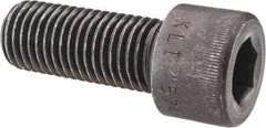 Made in USA - 1-8 UNC Hex Socket Drive, Socket Cap Screw - Alloy Steel, Black Oxide Finish, Fully Threaded, 2-1/2" Length Under Head - USA Tool & Supply