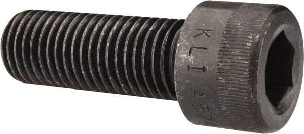 Made in USA - 1-8 UNC Hex Socket Drive, Socket Cap Screw - Alloy Steel, Black Oxide Finish, Fully Threaded, 2-3/4" Length Under Head - USA Tool & Supply