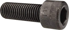 Made in USA - 1-8 UNC Hex Socket Drive, Socket Cap Screw - Alloy Steel, Black Oxide Finish, Fully Threaded, 2-3/4" Length Under Head - USA Tool & Supply