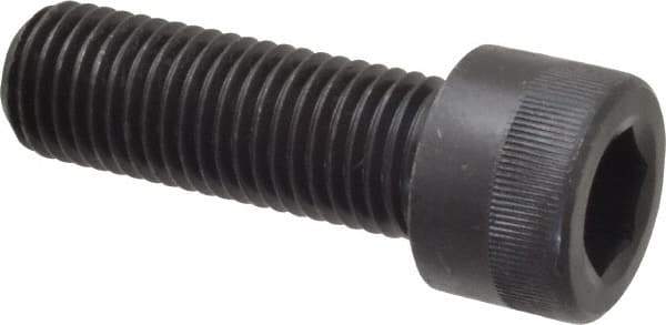 Made in USA - 1-8 UNC Hex Socket Drive, Socket Cap Screw - Alloy Steel, Black Oxide Finish, Fully Threaded, 3" Length Under Head - USA Tool & Supply