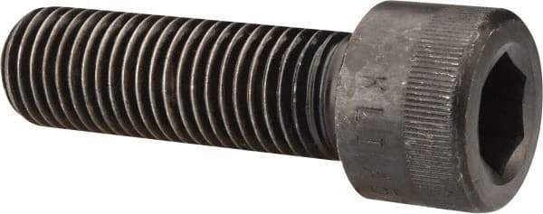 Made in USA - 1-8 UNC Hex Socket Drive, Socket Cap Screw - Alloy Steel, Black Oxide Finish, Fully Threaded, 3-1/4" Length Under Head - USA Tool & Supply