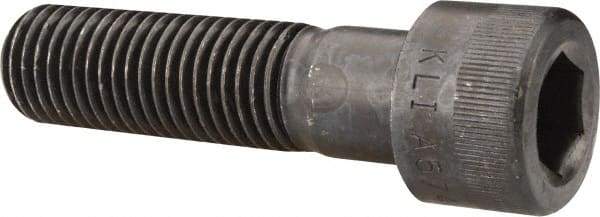 Made in USA - 1-8 UNC Hex Socket Drive, Socket Cap Screw - Alloy Steel, Black Oxide Finish, Partially Threaded, 3-3/4" Length Under Head - USA Tool & Supply