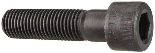 Made in USA - 1-8 UNC Hex Socket Drive, Socket Cap Screw - Alloy Steel, Black Oxide Finish, Partially Threaded, 4" Length Under Head - USA Tool & Supply