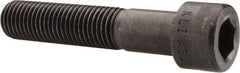 Made in USA - 1-8 UNC Hex Socket Drive, Socket Cap Screw - Alloy Steel, Black Oxide Finish, Partially Threaded, 5" Length Under Head - USA Tool & Supply