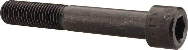 Made in USA - 1-8 UNC Hex Socket Drive, Socket Cap Screw - Alloy Steel, Black Oxide Finish, Partially Threaded, 6-1/2" Length Under Head - USA Tool & Supply