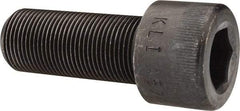 Made in USA - 1-14 UNF Hex Socket Drive, Socket Cap Screw - Alloy Steel, Black Oxide Finish, Fully Threaded, 2-1/2" Length Under Head - USA Tool & Supply