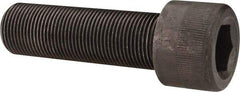 Made in USA - 1-14 UNF Hex Socket Drive, Socket Cap Screw - Alloy Steel, Black Oxide Finish, Fully Threaded, 3-1/4" Length Under Head - USA Tool & Supply