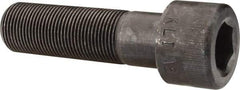 Made in USA - 1-14 UNF Hex Socket Drive, Socket Cap Screw - Alloy Steel, Black Oxide Finish, Partially Threaded, 3-1/2" Length Under Head - USA Tool & Supply