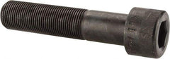 Made in USA - 1-14 UNF Hex Socket Drive, Socket Cap Screw - Alloy Steel, Black Oxide Finish, Partially Threaded, 4-1/2" Length Under Head - USA Tool & Supply