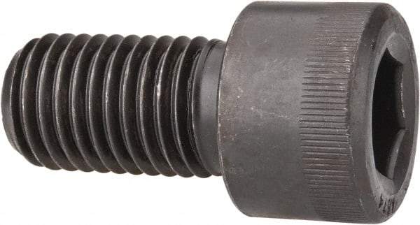 Made in USA - 1-1/8 - 7 UNC Hex Socket Drive, Socket Cap Screw - Alloy Steel, Black Oxide Finish, Partially Threaded, 2" Length Under Head - USA Tool & Supply