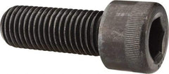 Made in USA - 1-1/8 - 7 UNC Hex Socket Drive, Socket Cap Screw - Alloy Steel, Black Oxide Finish, Fully Threaded, 3" Length Under Head - USA Tool & Supply