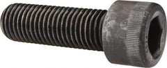 Made in USA - 1-1/8 - 7 UNC Hex Socket Drive, Socket Cap Screw - Alloy Steel, Black Oxide Finish, Fully Threaded, 3-1/2" Length Under Head - USA Tool & Supply