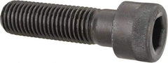 Made in USA - 1-1/8 - 7 UNC Hex Socket Drive, Socket Cap Screw - Alloy Steel, Black Oxide Finish, Partially Threaded, 4" Length Under Head - USA Tool & Supply