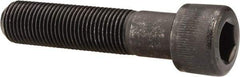 Made in USA - 1-1/8 - 7 UNC Hex Socket Drive, Socket Cap Screw - Alloy Steel, Black Oxide Finish, Partially Threaded, 4-1/2" Length Under Head - USA Tool & Supply