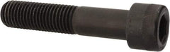 Made in USA - 1-1/8 - 7 UNC Hex Socket Drive, Socket Cap Screw - Alloy Steel, Black Oxide Finish, Partially Threaded, 5-1/2" Length Under Head - USA Tool & Supply