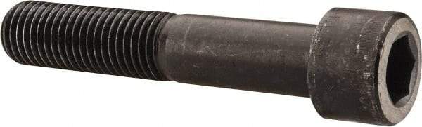 Made in USA - 1-1/8 - 7 UNC Hex Socket Drive, Socket Cap Screw - Alloy Steel, Black Oxide Finish, Partially Threaded, 6" Length Under Head - USA Tool & Supply