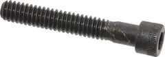 Made in USA - 1/4-20 UNC Hex Socket Drive, Socket Cap Screw - Alloy Steel, Black Oxide Finish, Partially Threaded, 1-5/8" Length Under Head - USA Tool & Supply