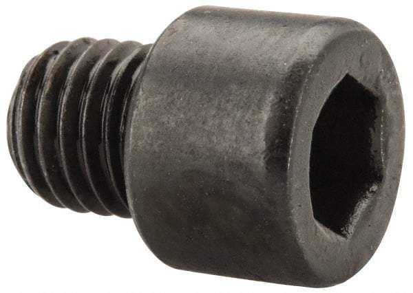 Made in USA - 1/4-28 UNF Hex Socket Drive, Socket Cap Screw - Alloy Steel, Black Oxide Finish, Fully Threaded, 1/4" Length Under Head - USA Tool & Supply