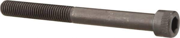 Made in USA - 1/4-28 UNF Hex Socket Drive, Socket Cap Screw - Alloy Steel, Black Oxide Finish, Partially Threaded, 2-1/2" Length Under Head - USA Tool & Supply