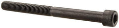 Made in USA - 1/4-28 UNF Hex Socket Drive, Socket Cap Screw - Alloy Steel, Black Oxide Finish, Partially Threaded, 2-3/4" Length Under Head - USA Tool & Supply