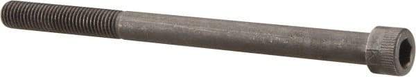 Made in USA - 1/4-28 UNF Hex Socket Drive, Socket Cap Screw - Alloy Steel, Black Oxide Finish, Partially Threaded, 3-1/2" Length Under Head - USA Tool & Supply