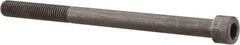 Made in USA - 1/4-28 UNF Hex Socket Drive, Socket Cap Screw - Alloy Steel, Black Oxide Finish, Partially Threaded, 3-1/2" Length Under Head - USA Tool & Supply