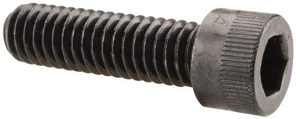 Made in USA - 5/16-18 UNC Hex Socket Drive, Socket Cap Screw - Alloy Steel, Black Oxide Finish, Fully Threaded, 1-1/8" Length Under Head - USA Tool & Supply