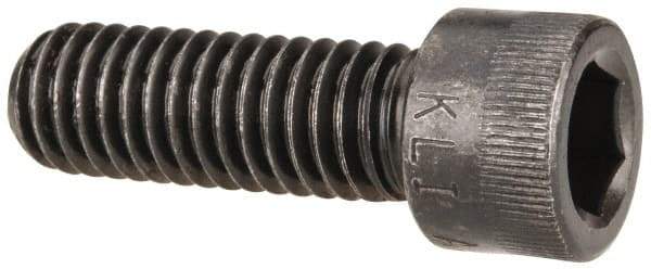 Made in USA - 3/8-16 UNC Hex Socket Drive, Socket Cap Screw - Alloy Steel, Black Oxide Finish, Fully Threaded, 1-1/8" Length Under Head - USA Tool & Supply