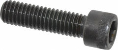 Made in USA - 3/8-16 UNC Hex Socket Drive, Socket Cap Screw - Alloy Steel, Black Oxide Finish, Fully Threaded, 1-3/8" Length Under Head - USA Tool & Supply