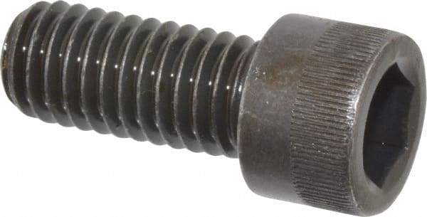 Made in USA - 7/16-14 UNC Hex Socket Drive, Socket Cap Screw - Alloy Steel, Black Oxide Finish, Fully Threaded, 1" Length Under Head - USA Tool & Supply