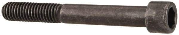 Made in USA - 7/16-14 UNC Hex Socket Drive, Socket Cap Screw - Alloy Steel, Black Oxide Finish, Partially Threaded, 3-1/2" Length Under Head - USA Tool & Supply