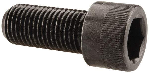 Made in USA - 7/16-20 UNF Hex Socket Drive, Socket Cap Screw - Alloy Steel, Black Oxide Finish, Fully Threaded, 1" Length Under Head - USA Tool & Supply