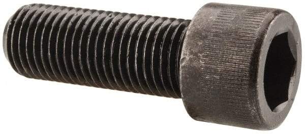 Made in USA - 7/16-20 UNF Hex Socket Drive, Socket Cap Screw - Alloy Steel, Black Oxide Finish, Fully Threaded, 1-1/4" Length Under Head - USA Tool & Supply