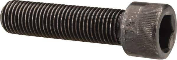 Made in USA - 7/16-20 UNF Hex Socket Drive, Socket Cap Screw - Alloy Steel, Black Oxide Finish, Fully Threaded, 1-3/4" Length Under Head - USA Tool & Supply
