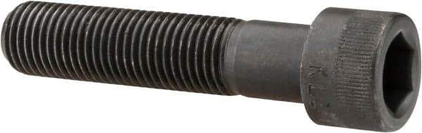 Made in USA - 7/16-20 UNF Hex Socket Drive, Socket Cap Screw - Alloy Steel, Black Oxide Finish, Partially Threaded, 2" Length Under Head - USA Tool & Supply