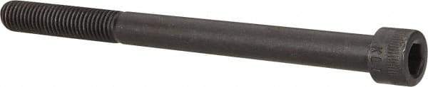 Made in USA - 1/2-13 UNC Hex Socket Drive, Socket Cap Screw - Alloy Steel, Black Oxide Finish, Partially Threaded, 6-1/2" Length Under Head - USA Tool & Supply