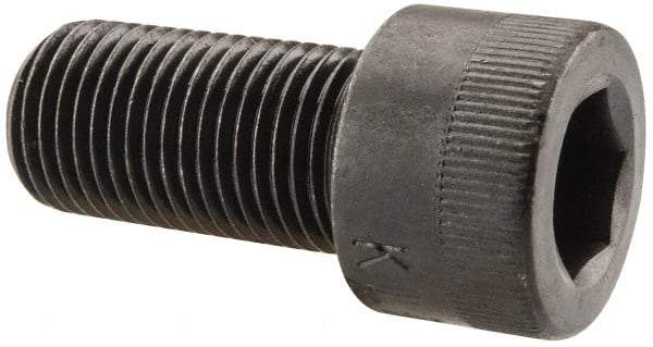 Made in USA - 1/2-20 UNF Hex Socket Drive, Socket Cap Screw - Alloy Steel, Black Oxide Finish, Fully Threaded, 1" Length Under Head - USA Tool & Supply